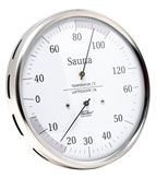 Термометр-гигрометр для сауны Fischer в корпусе из нержавеющей стали
