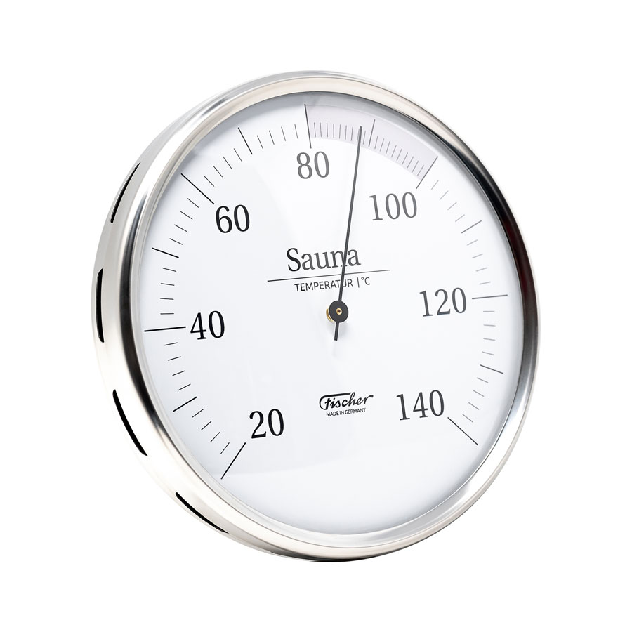 Термометр для сауны Fischer в корпусе из нержавеющей стали