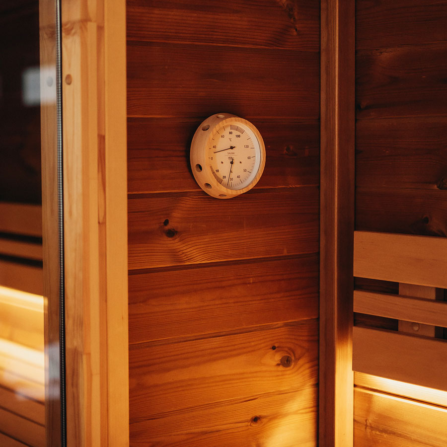 Термометр-гигрометр для сауны Fischer в деревянном корпусе