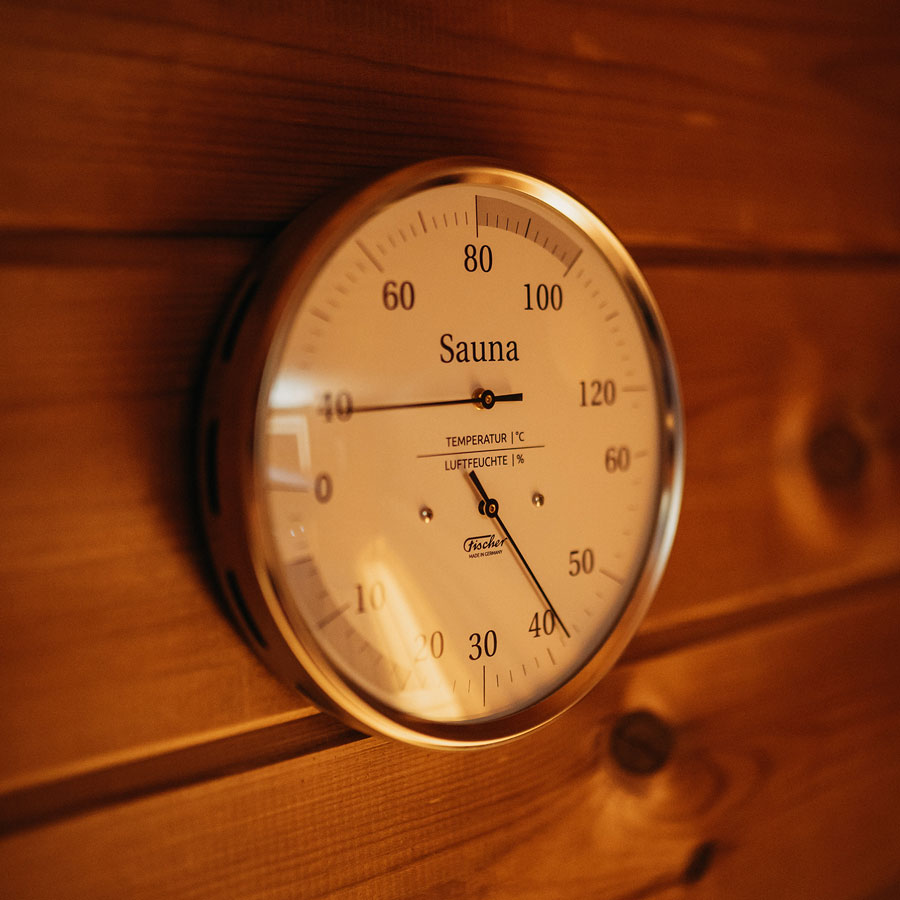 Термометр-гигрометр для сауны Fischer в корпусе из нержавеющей стали