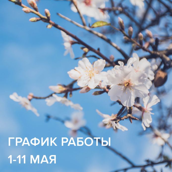 График работы с 1 по 11 мая